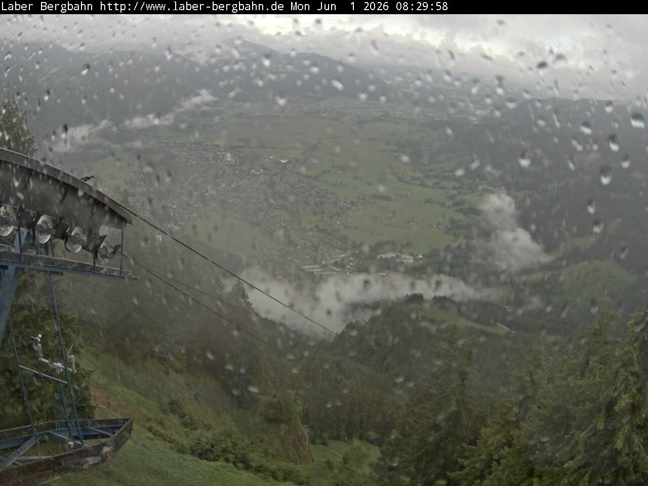 Archiv Foto Webcam Blick auf Oberammergau (Laber Bahn Bergstation)