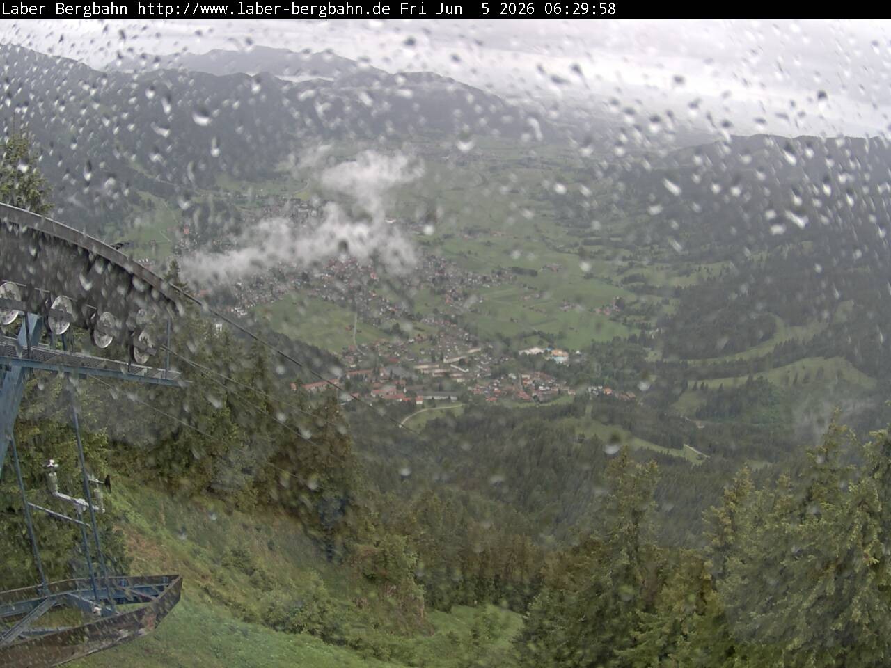 Archiv Foto Webcam Blick auf Oberammergau (Laber Bahn Bergstation)