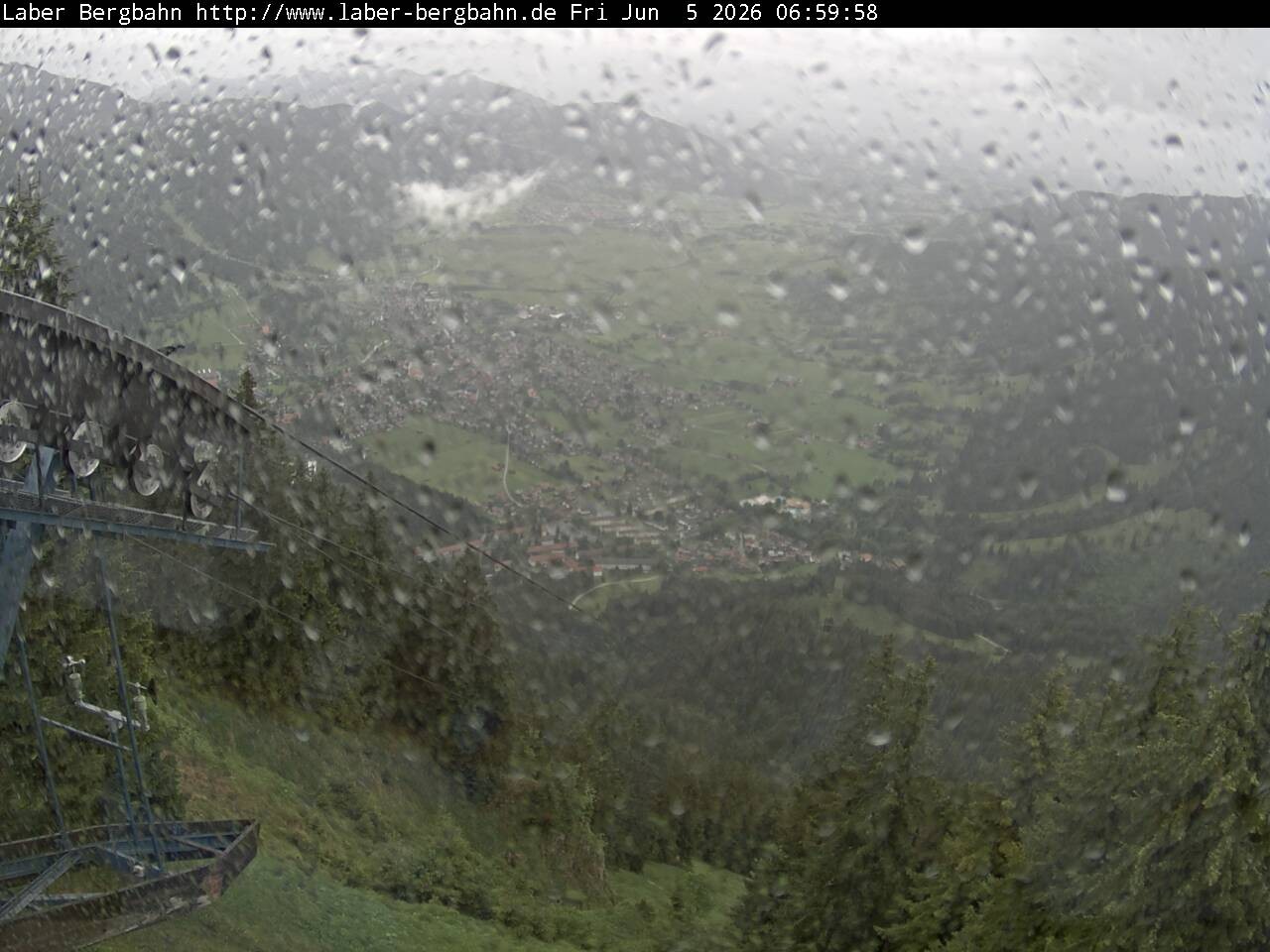 Archiv Foto Webcam Blick auf Oberammergau (Laber Bahn Bergstation)