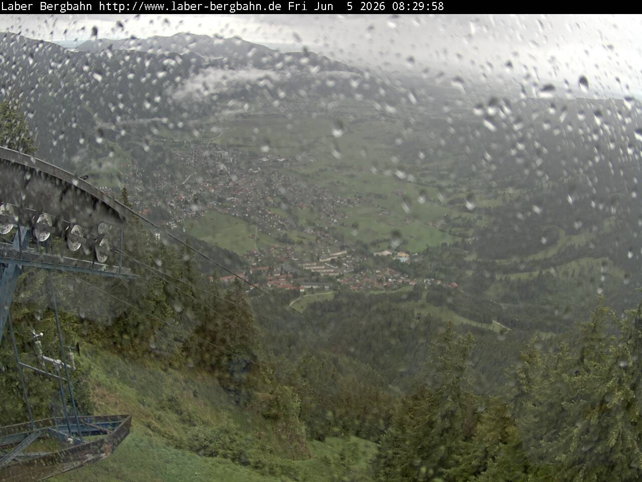 Archiv Foto Webcam Blick auf Oberammergau (Laber Bahn Bergstation)
