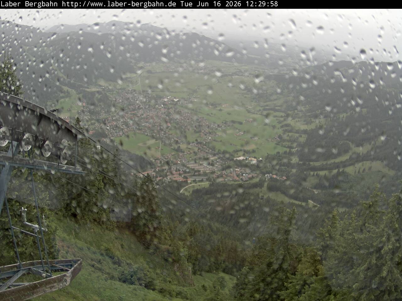 Archiv Foto Webcam Blick auf Oberammergau (Laber Bahn Bergstation)