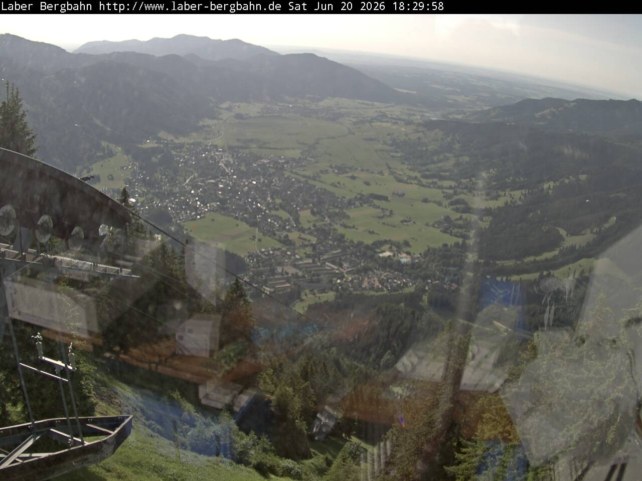 Archiv Foto Webcam Blick auf Oberammergau (Laber Bahn Bergstation)