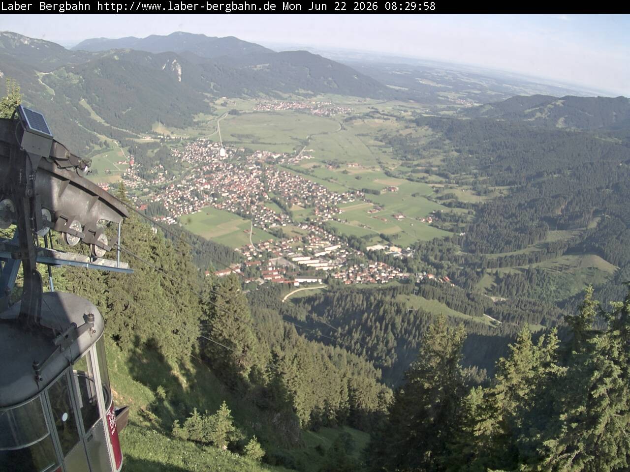 Archiv Foto Webcam Blick auf Oberammergau (Laber Bahn Bergstation)