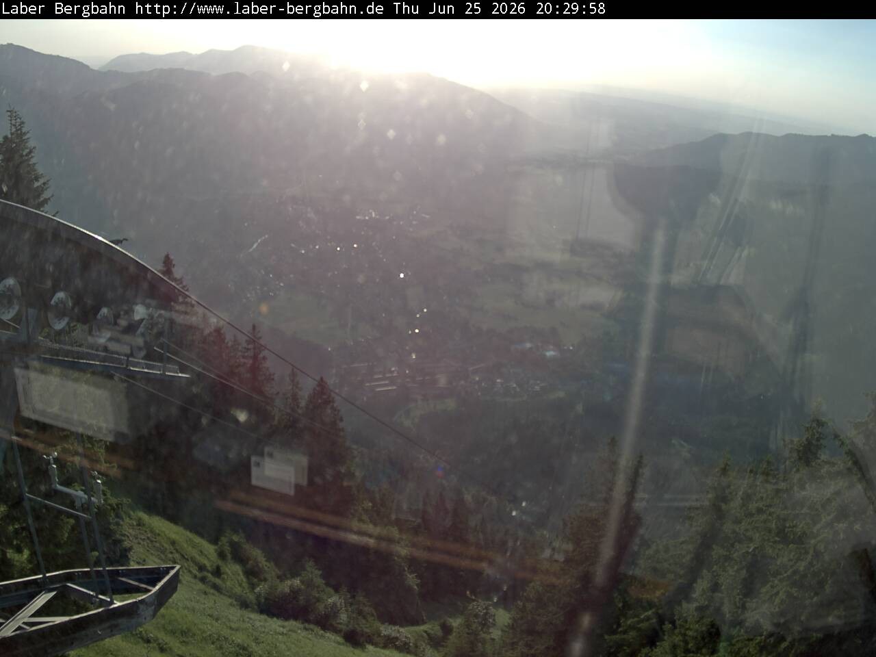Archiv Foto Webcam Blick auf Oberammergau (Laber Bahn Bergstation)