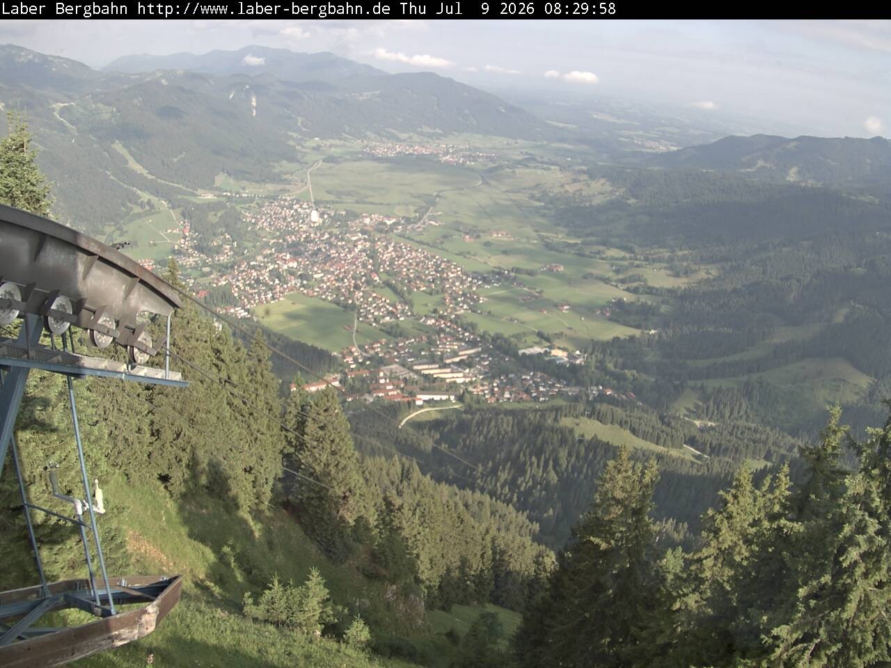 Archived image Webcam View of Oberammergau (Laber Bahn mountain station)