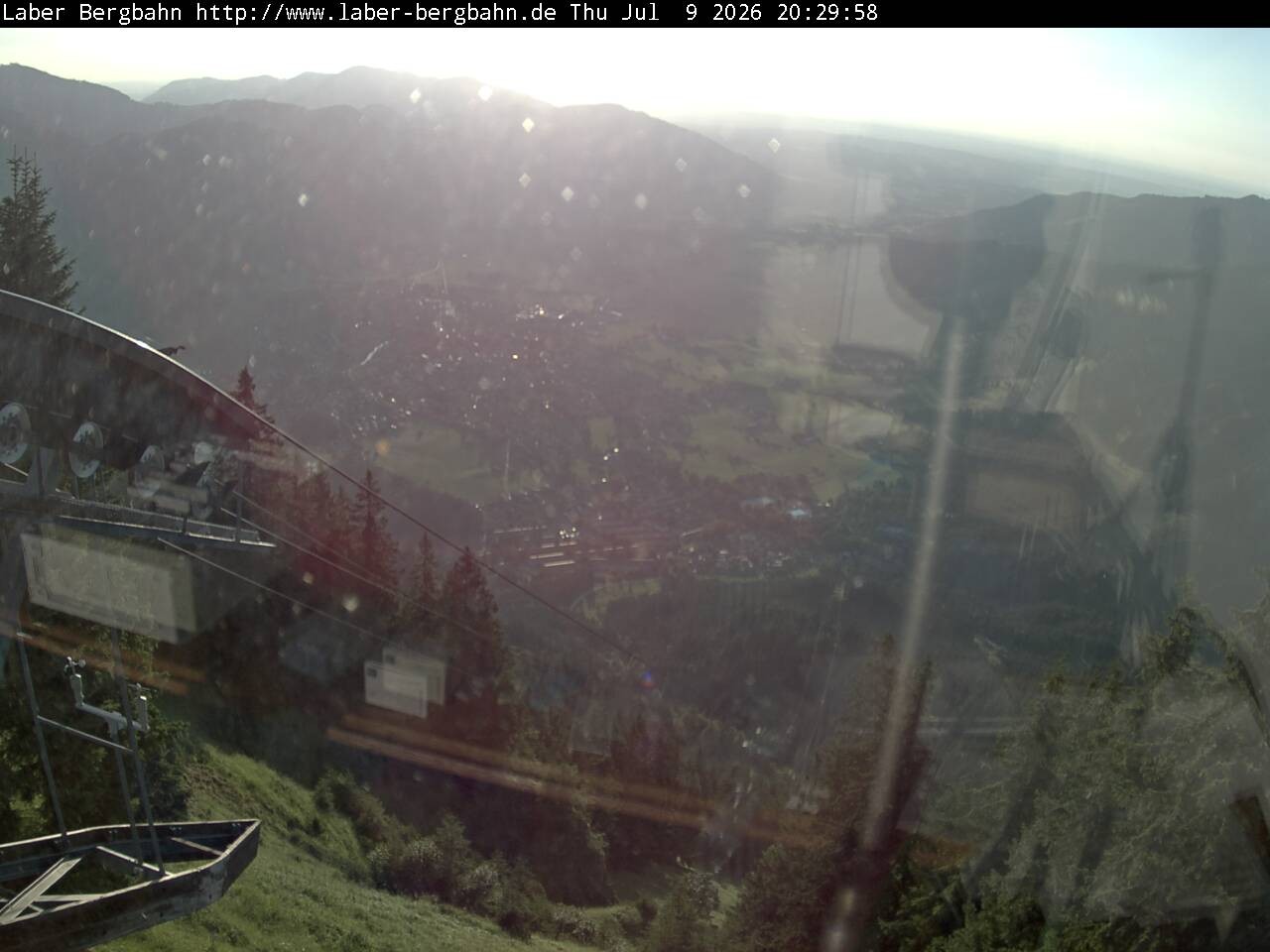 Archiv Foto Webcam Blick auf Oberammergau (Laber Bahn Bergstation)