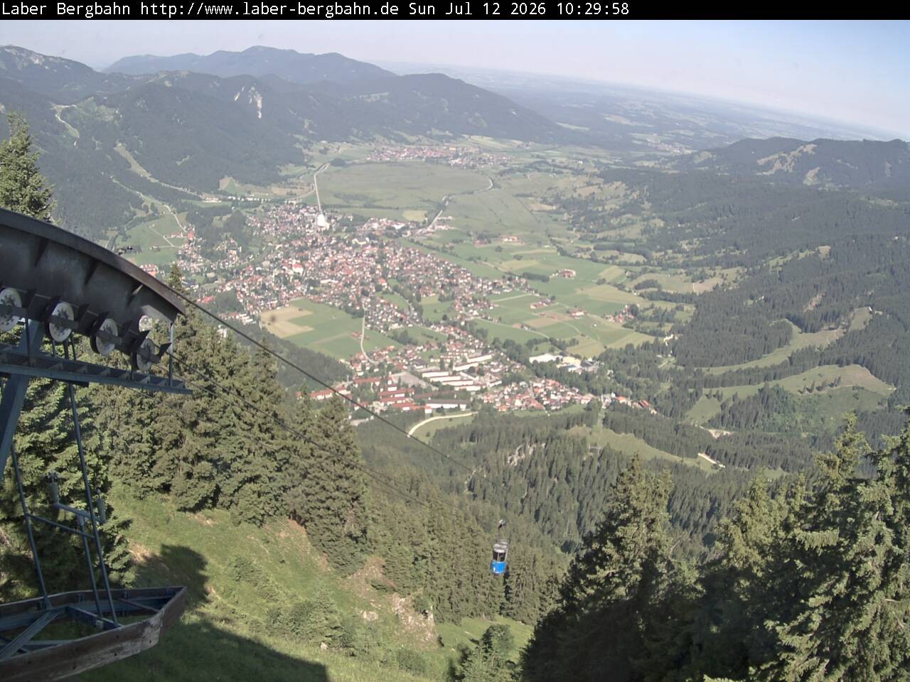 Archived image Webcam View of Oberammergau (Laber Bahn mountain station)