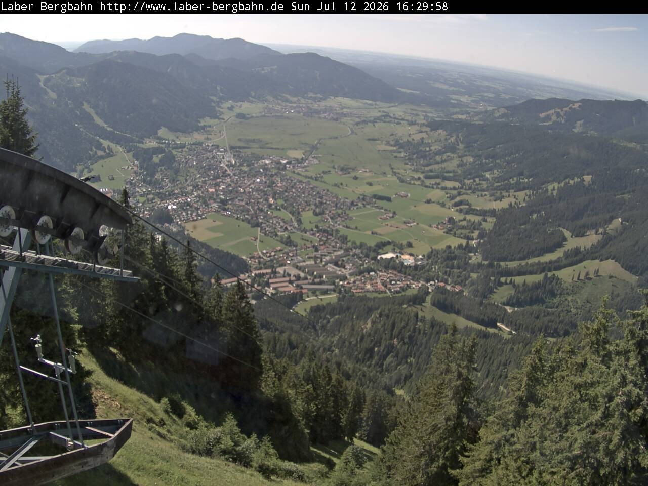 Archived image Webcam View of Oberammergau (Laber Bahn mountain station)