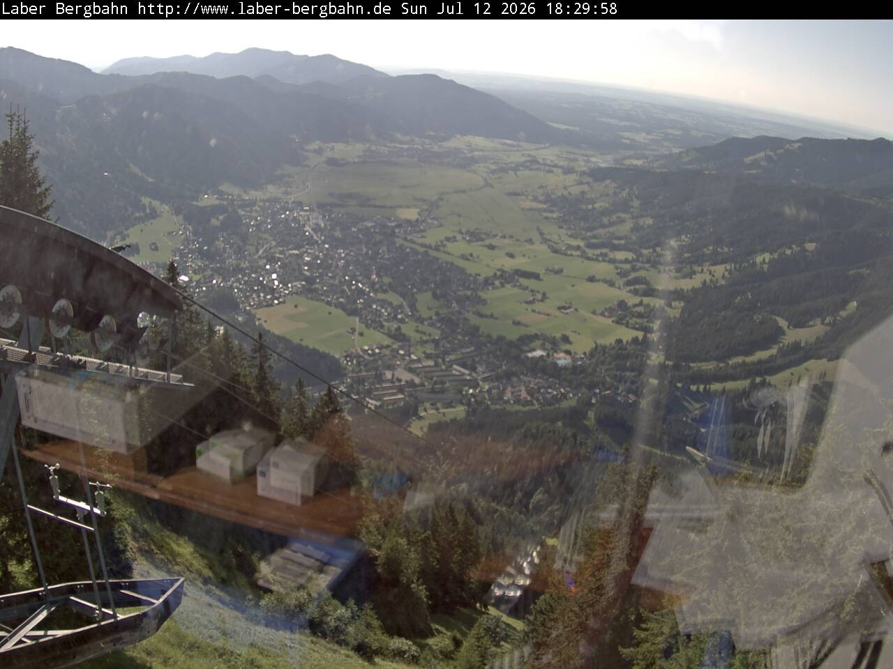 Archived image Webcam View of Oberammergau (Laber Bahn mountain station)