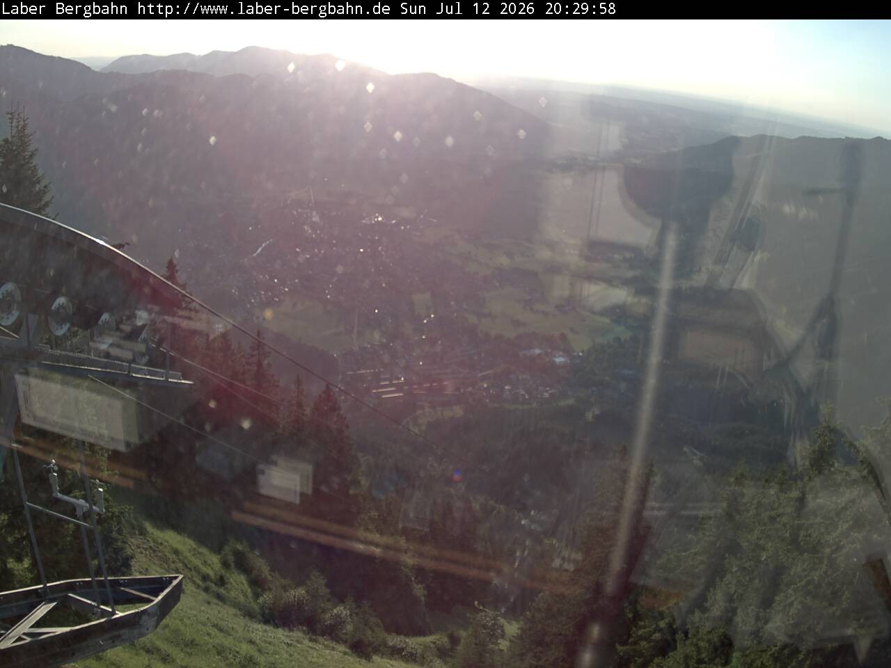 Archived image Webcam View of Oberammergau (Laber Bahn mountain station)
