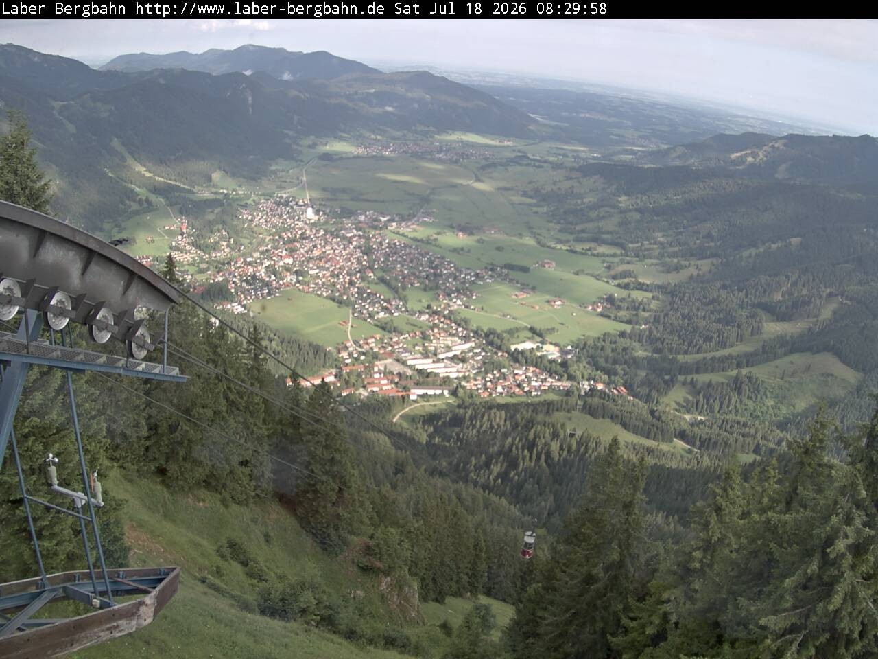 Archived image Webcam View of Oberammergau (Laber Bahn mountain station)