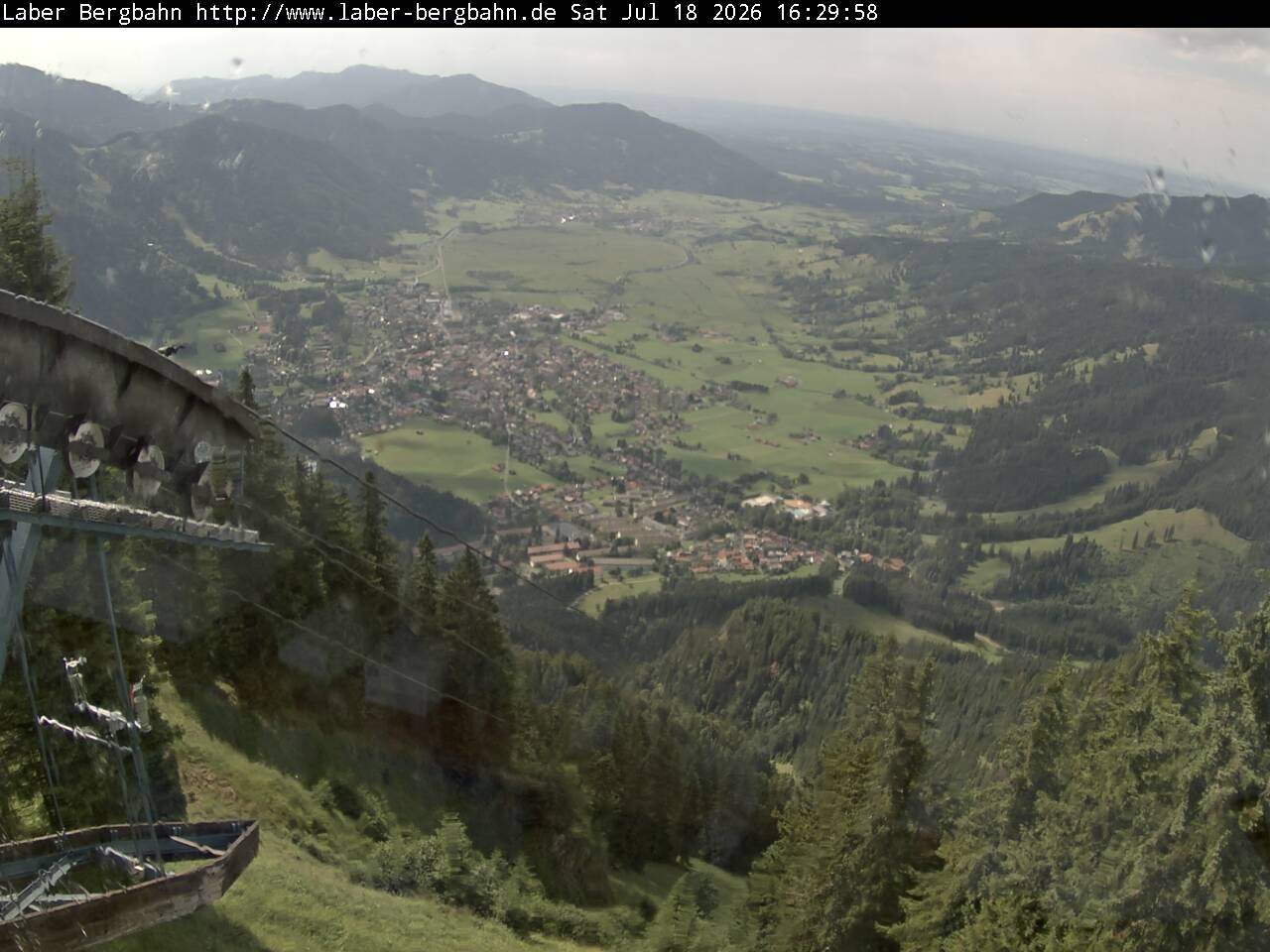 Archived image Webcam View of Oberammergau (Laber Bahn mountain station)