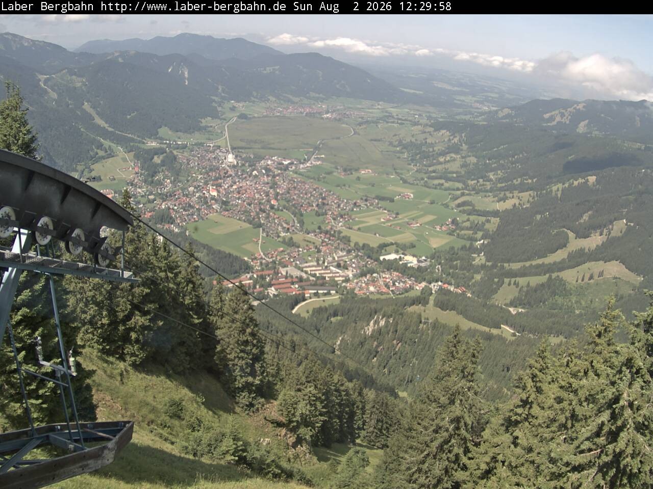 Archived image Webcam View of Oberammergau (Laber Bahn mountain station)