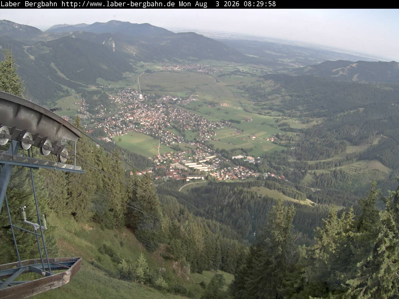 Archived image Webcam View of Oberammergau (Laber Bahn mountain station)