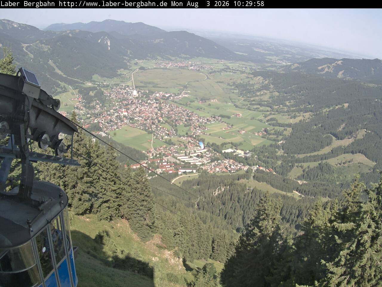 Archived image Webcam View of Oberammergau (Laber Bahn mountain station)