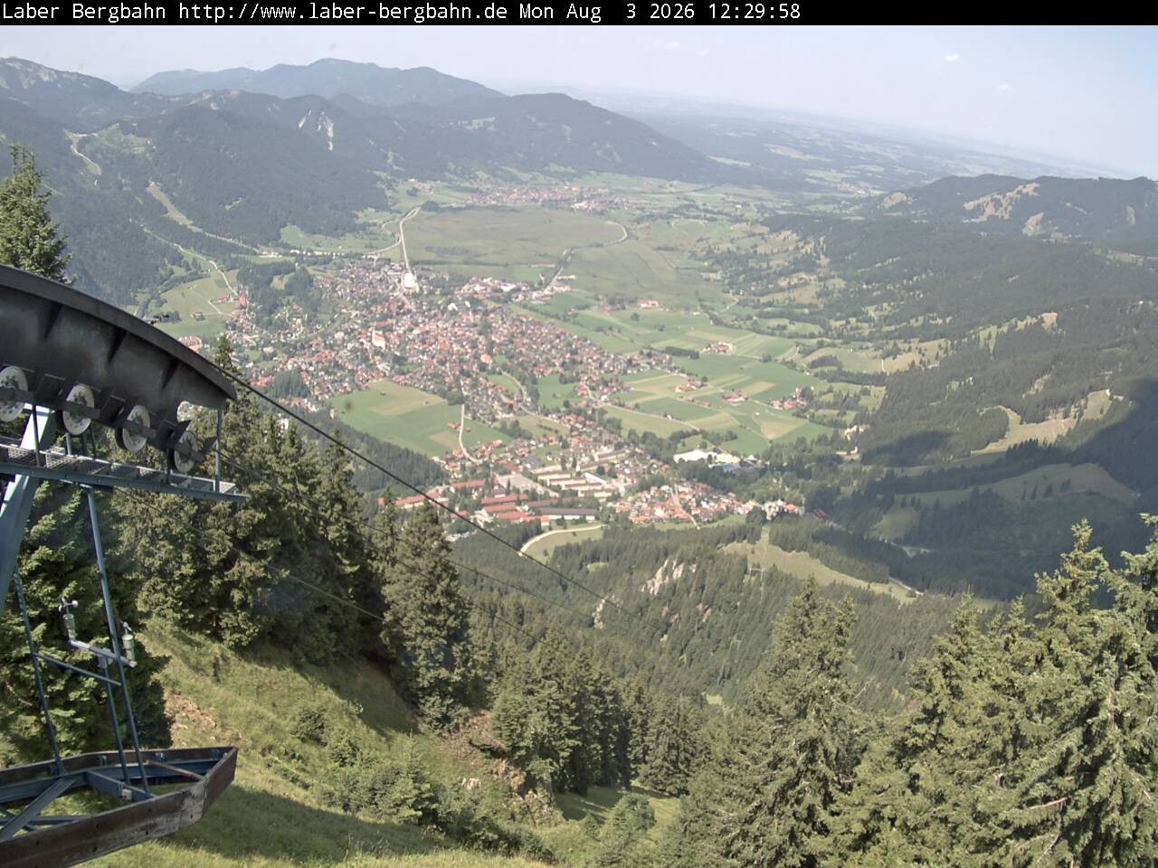 Archived image Webcam View of Oberammergau (Laber Bahn mountain station)