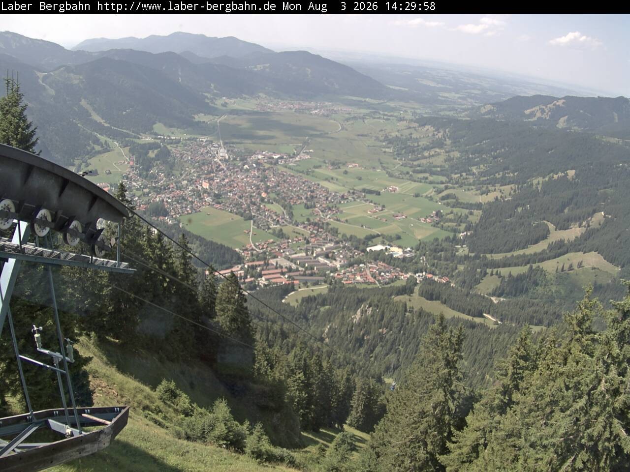 Archived image Webcam View of Oberammergau (Laber Bahn mountain station)