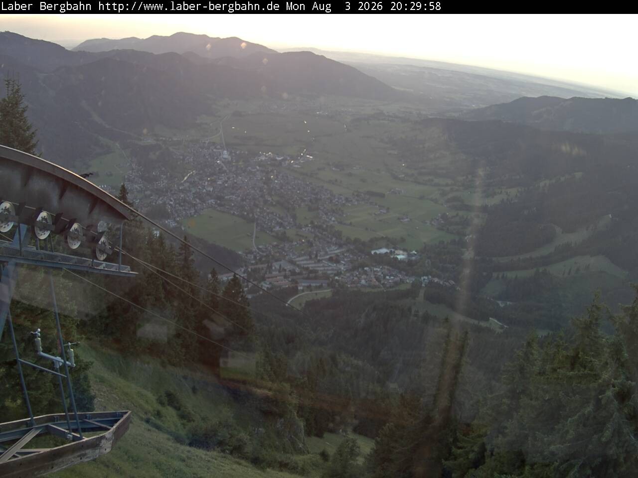 Archiv Foto Webcam Blick auf Oberammergau (Laber Bahn Bergstation)