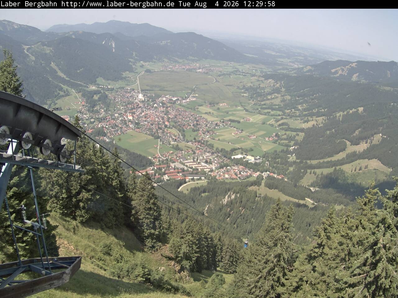 Archiv Foto Webcam Blick auf Oberammergau (Laber Bahn Bergstation)