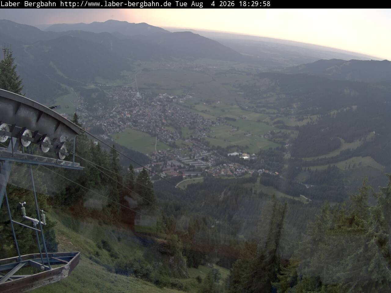 Archiv Foto Webcam Blick auf Oberammergau (Laber Bahn Bergstation)
