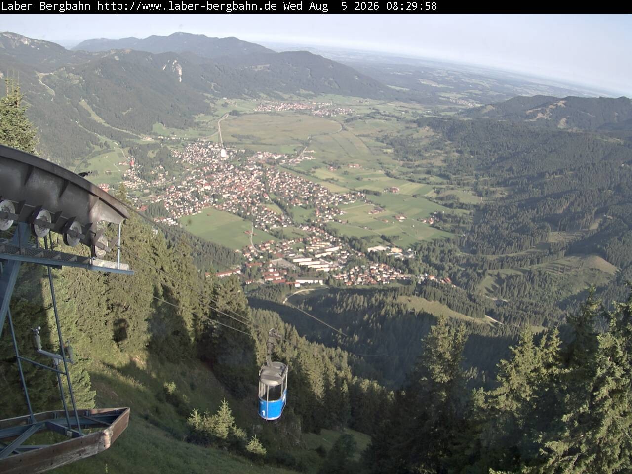 Archived image Webcam View of Oberammergau (Laber Bahn mountain station)