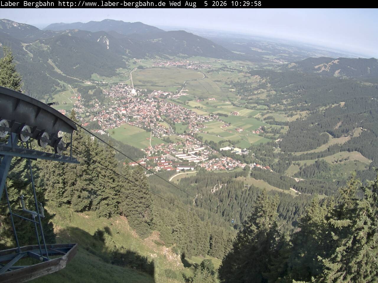 Archived image Webcam View of Oberammergau (Laber Bahn mountain station)