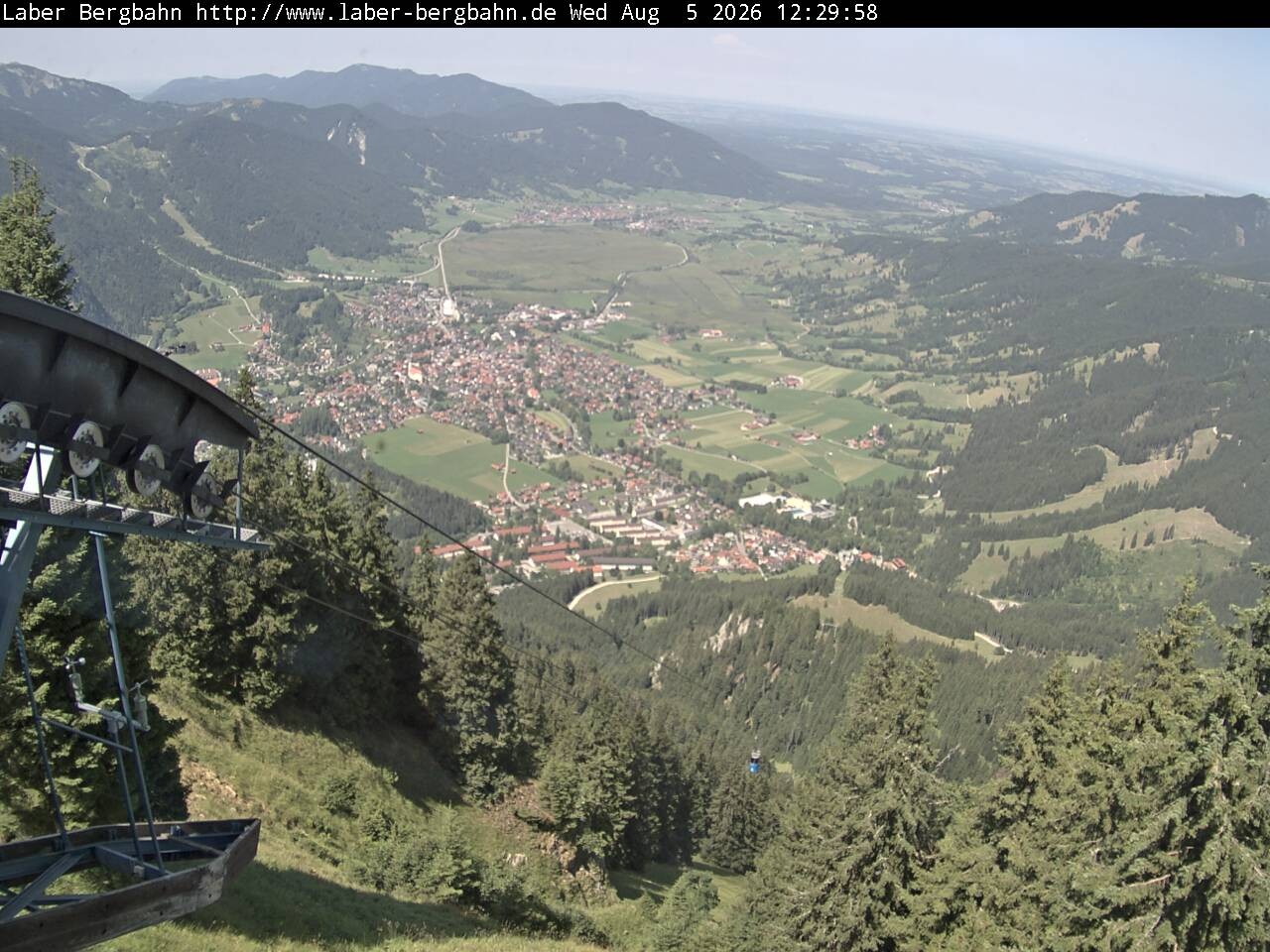 Archived image Webcam View of Oberammergau (Laber Bahn mountain station)