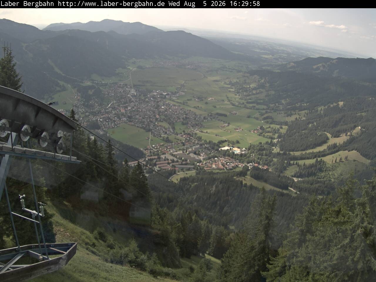 Archived image Webcam View of Oberammergau (Laber Bahn mountain station)