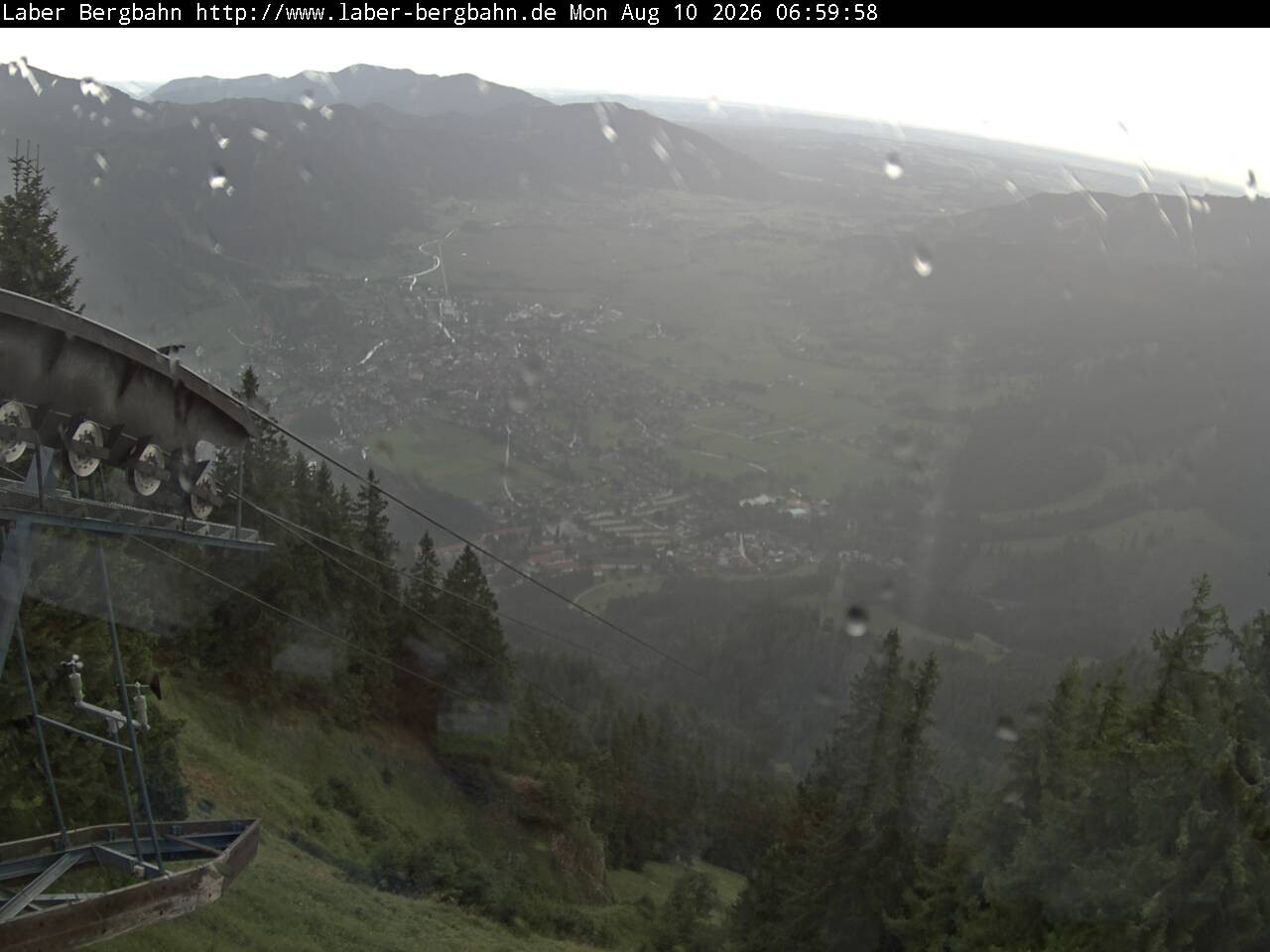 Archiv Foto Webcam Blick auf Oberammergau (Laber Bahn Bergstation)