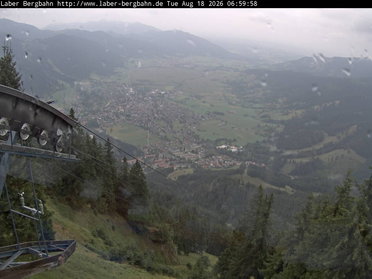 Archived image Webcam View of Oberammergau (Laber Bahn mountain station)