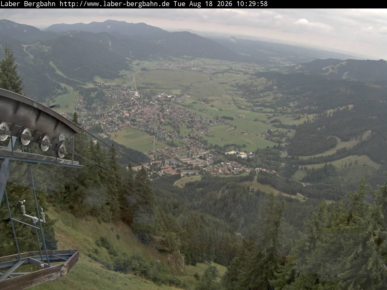 Archived image Webcam View of Oberammergau (Laber Bahn mountain station)