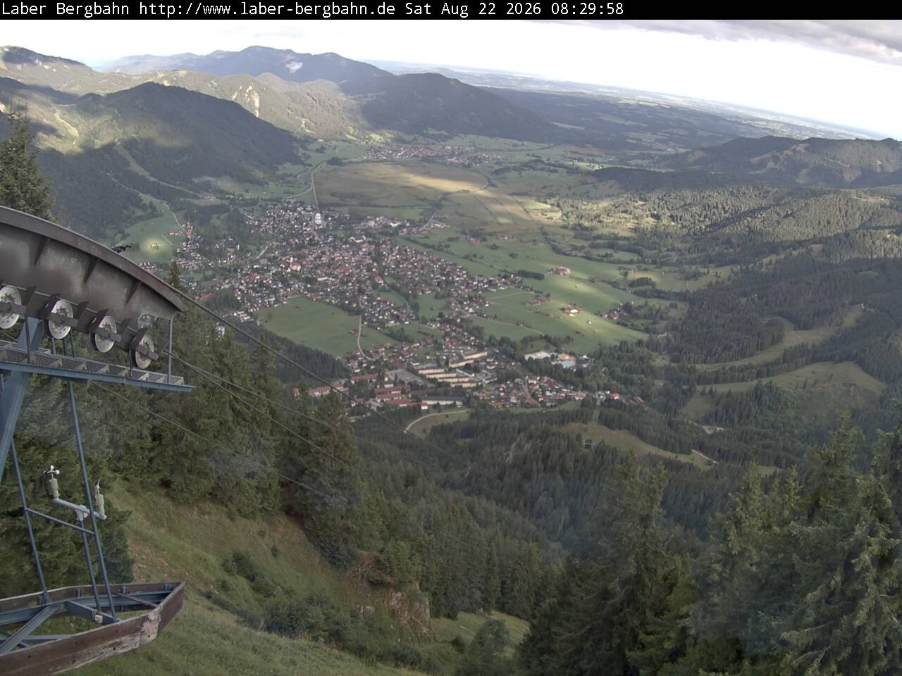 Archived image Webcam View of Oberammergau (Laber Bahn mountain station)