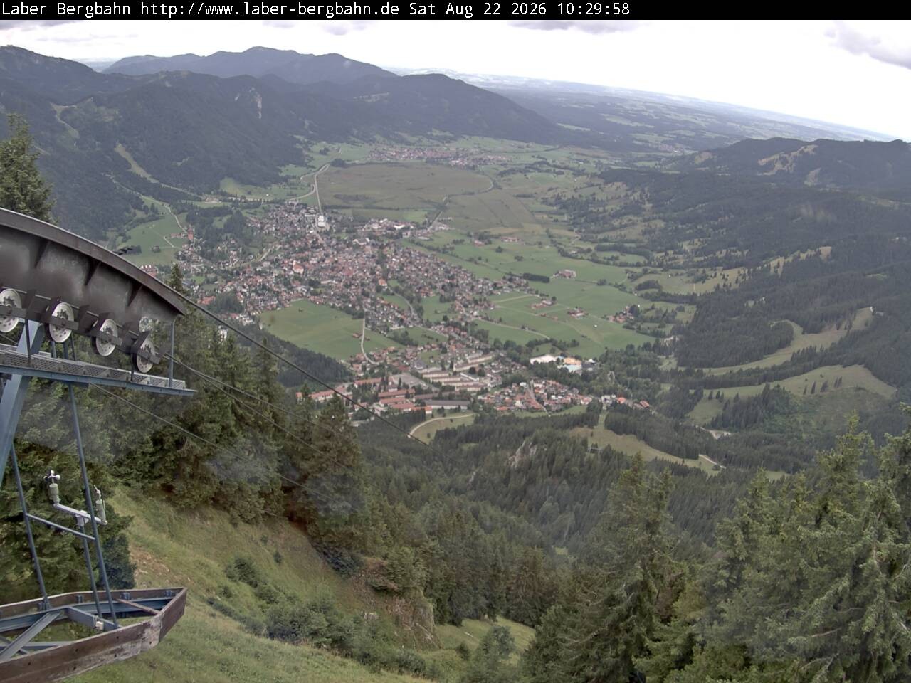 Archived image Webcam View of Oberammergau (Laber Bahn mountain station)