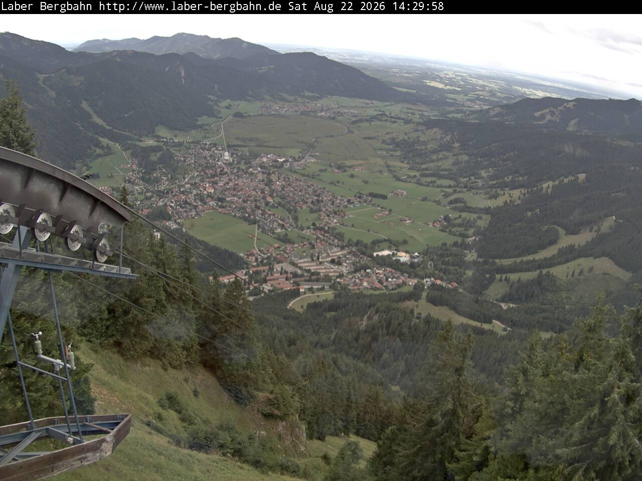 Archived image Webcam View of Oberammergau (Laber Bahn mountain station)