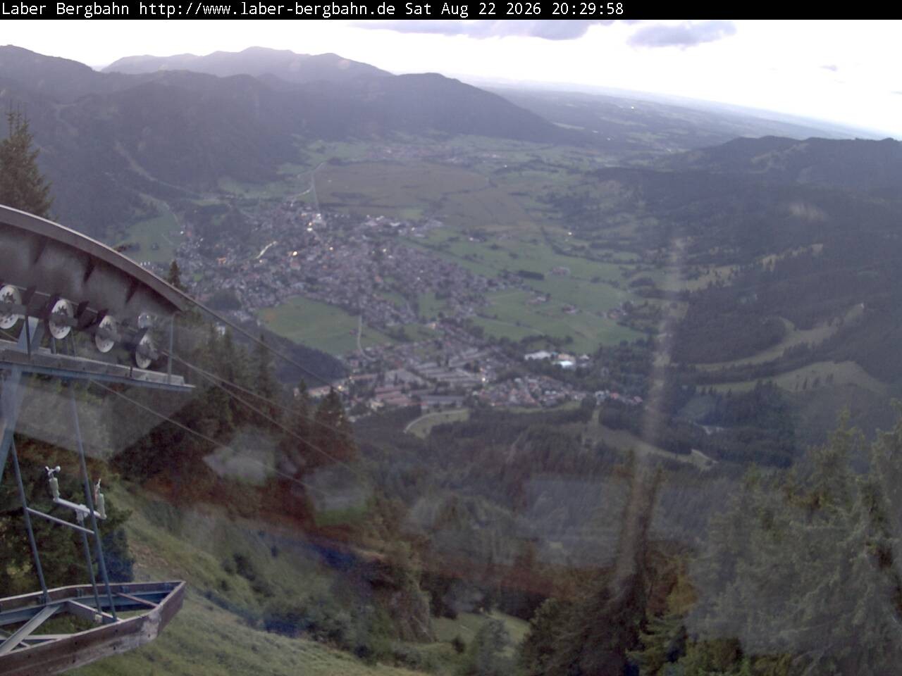 Archived image Webcam View of Oberammergau (Laber Bahn mountain station)