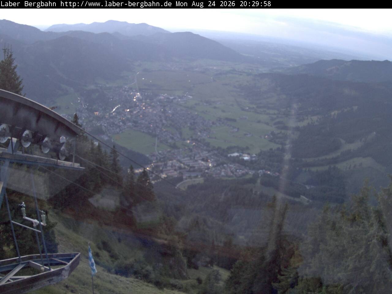 Archiv Foto Webcam Blick auf Oberammergau (Laber Bahn Bergstation)