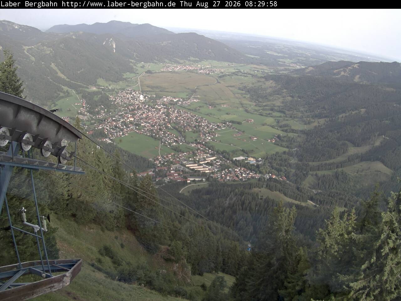 Archived image Webcam View of Oberammergau (Laber Bahn mountain station)
