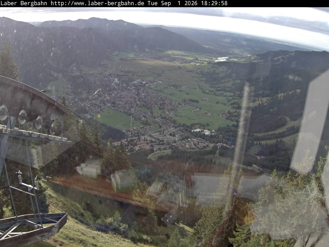 Archiv Foto Webcam Blick auf Oberammergau (Laber Bahn Bergstation)