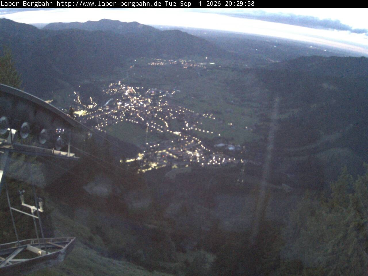 Archiv Foto Webcam Blick auf Oberammergau (Laber Bahn Bergstation)