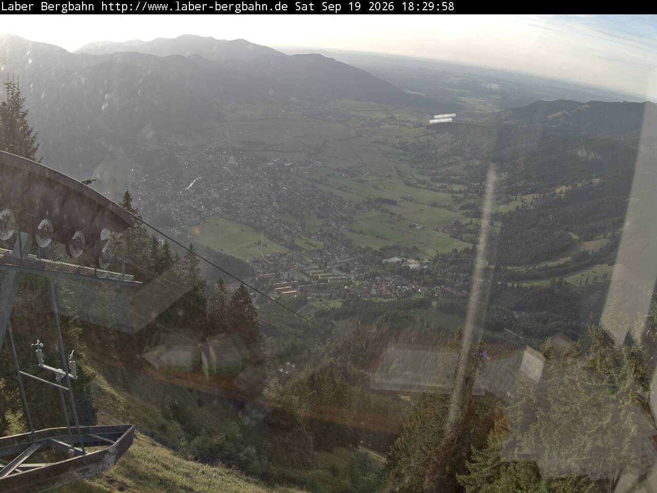 Archived image Webcam View of Oberammergau (Laber Bahn mountain station)