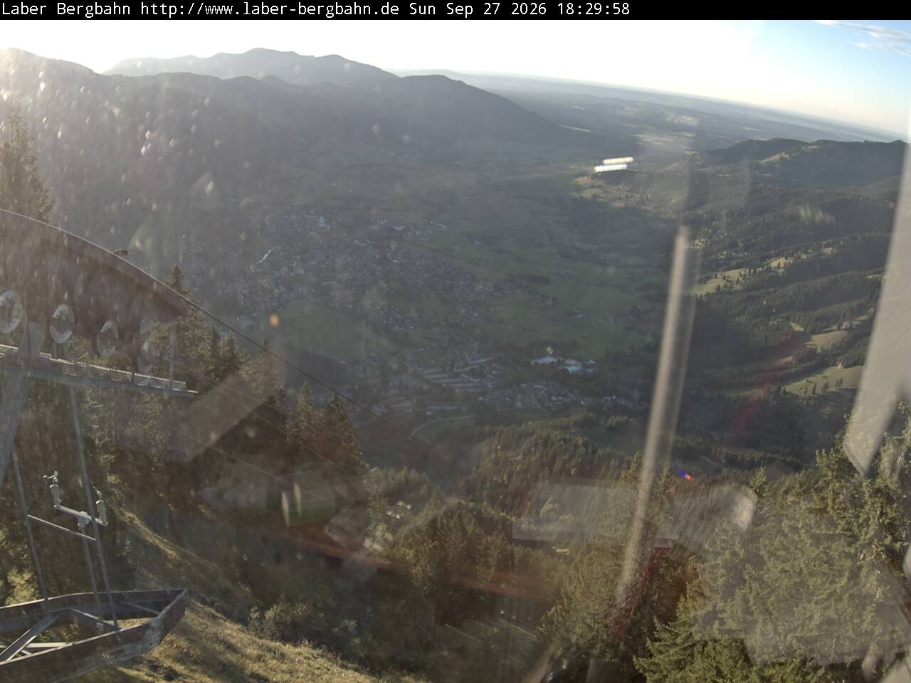 Archiv Foto Webcam Blick auf Oberammergau (Laber Bahn Bergstation)