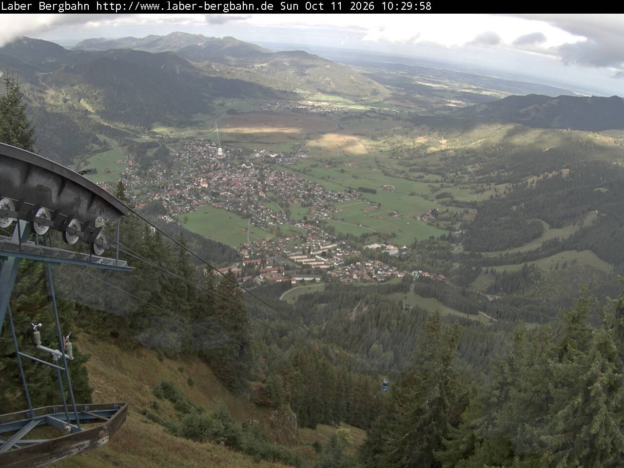 Archived image Webcam View of Oberammergau (Laber Bahn mountain station)
