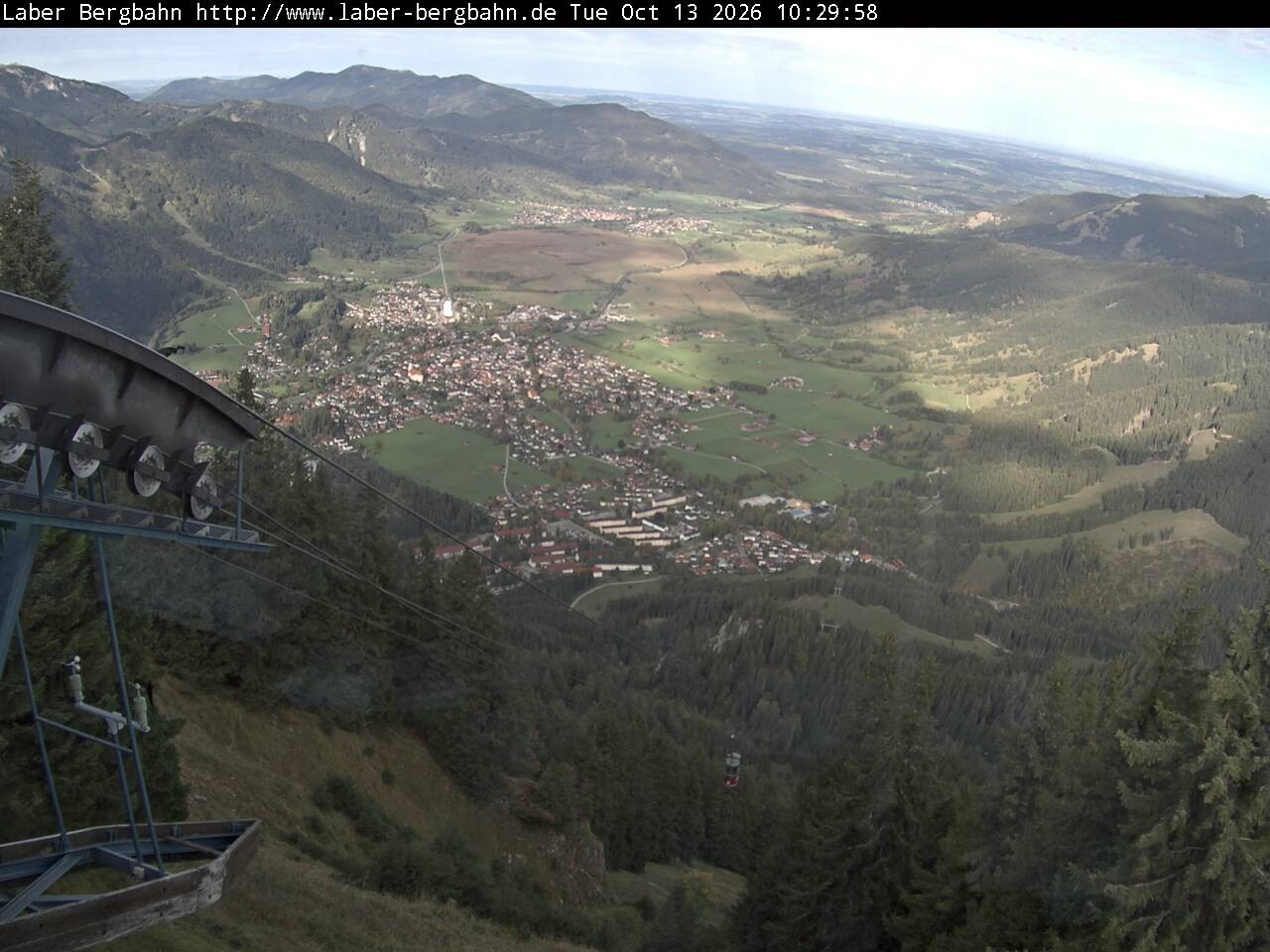 Archiv Foto Webcam Blick auf Oberammergau (Laber Bahn Bergstation)