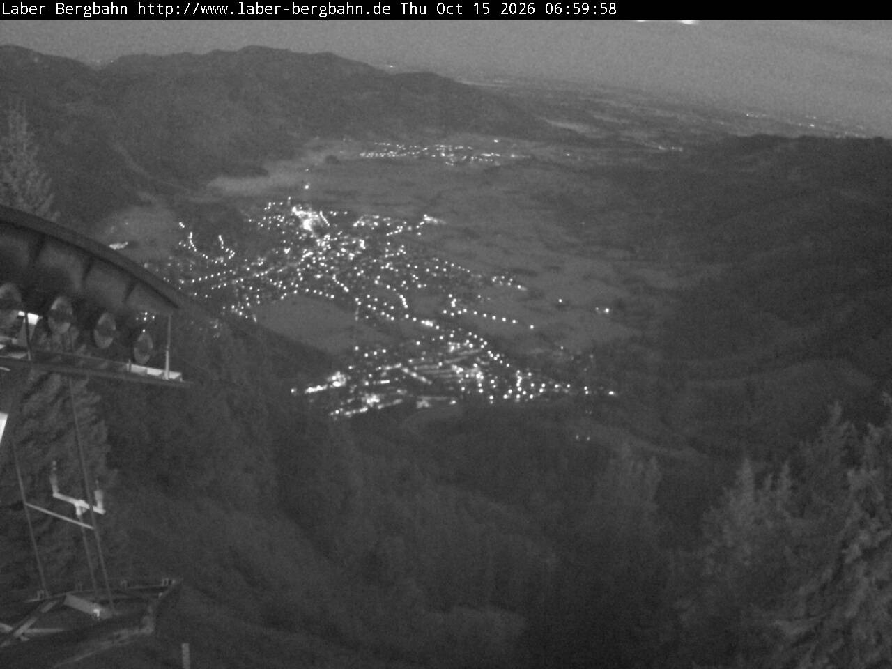 Archiv Foto Webcam Blick auf Oberammergau (Laber Bahn Bergstation)