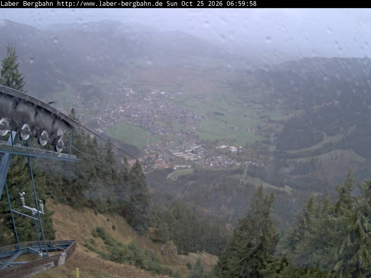 Archiv Foto Webcam Blick auf Oberammergau (Laber Bahn Bergstation)