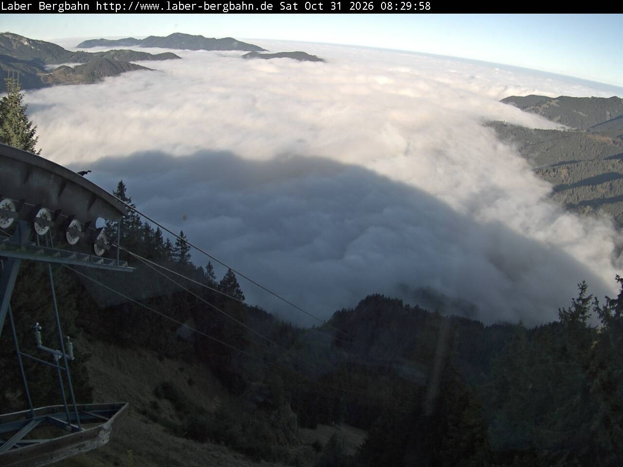 Archiv Foto Webcam Blick auf Oberammergau (Laber Bahn Bergstation)