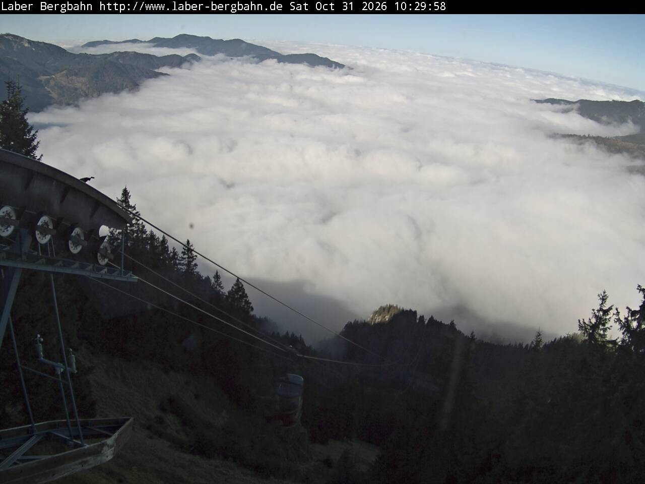Archiv Foto Webcam Blick auf Oberammergau (Laber Bahn Bergstation)