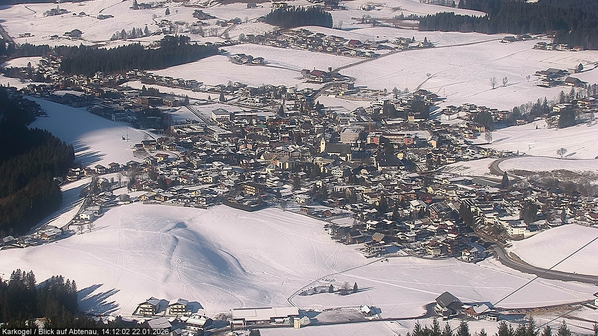 Archiv Foto Webcam Karkogel Blick auf Abtenau