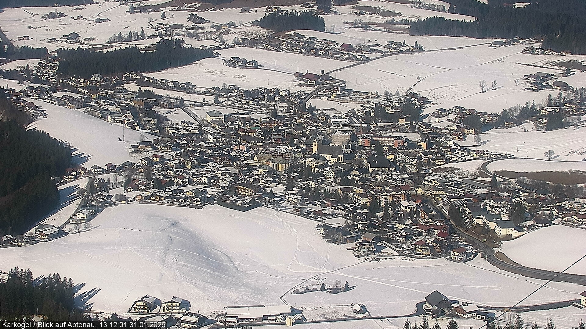 Archiv Foto Webcam Karkogel Blick auf Abtenau