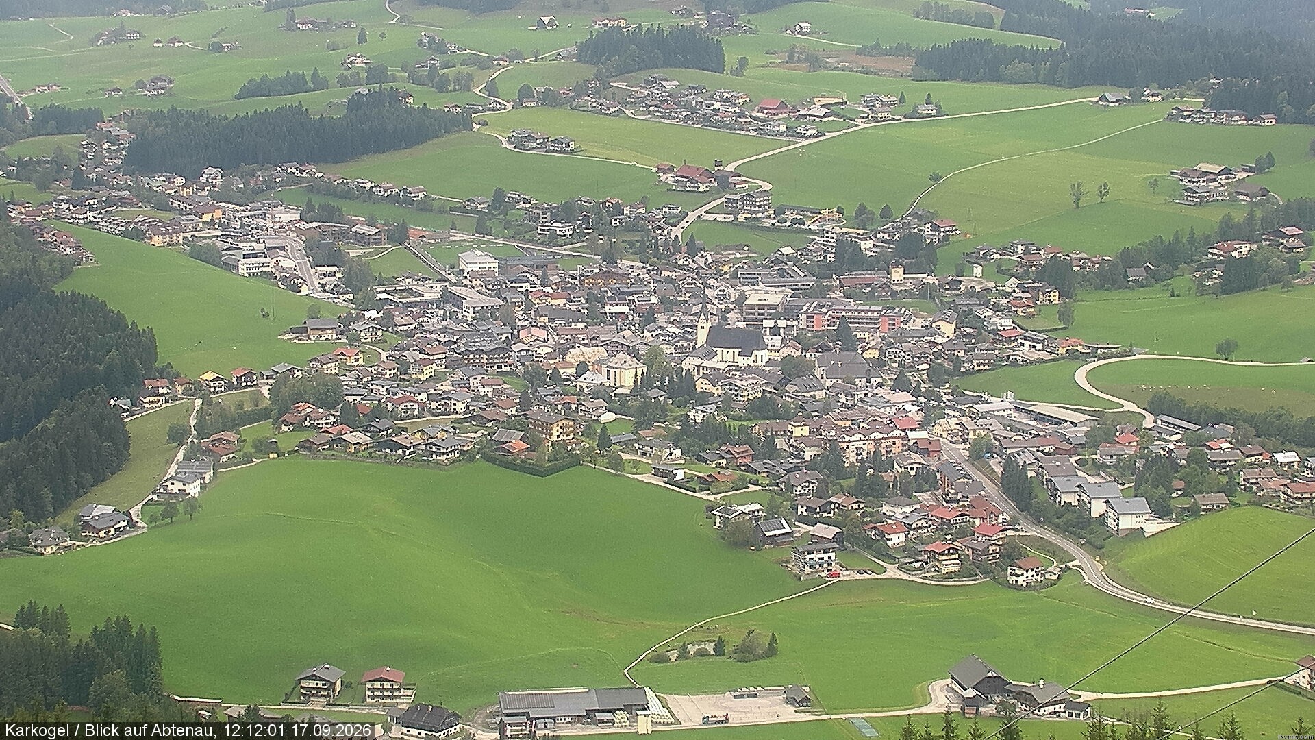 Archiv Foto Webcam Karkogel Blick auf Abtenau